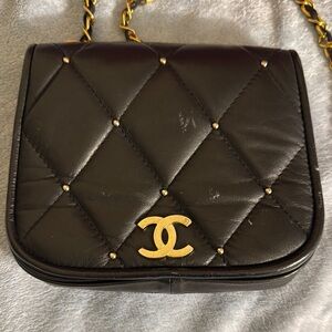 Vintage Chanel Crossbody Bag with Quilted Design